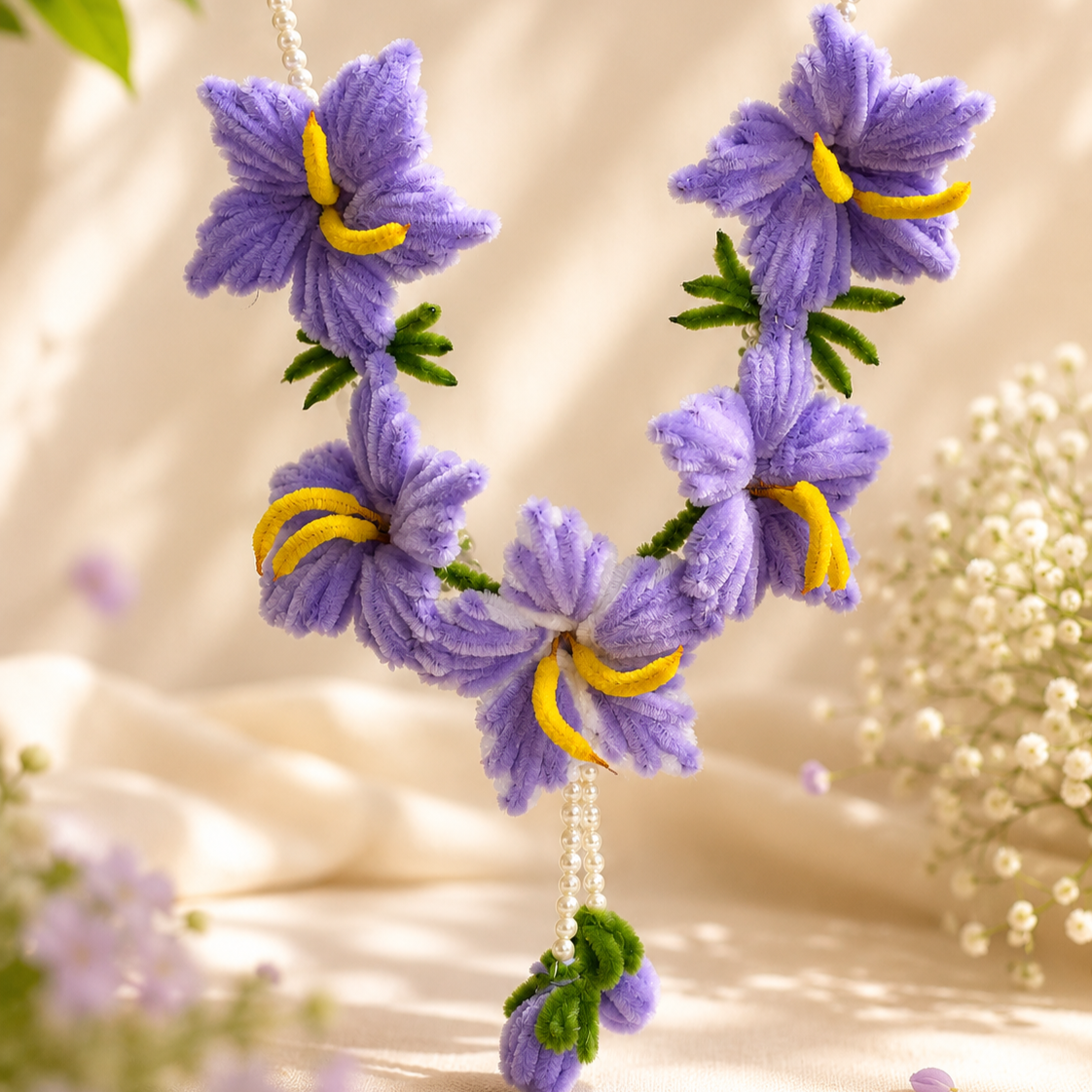 Hibiscus Flower Garland - (5 Flowers)