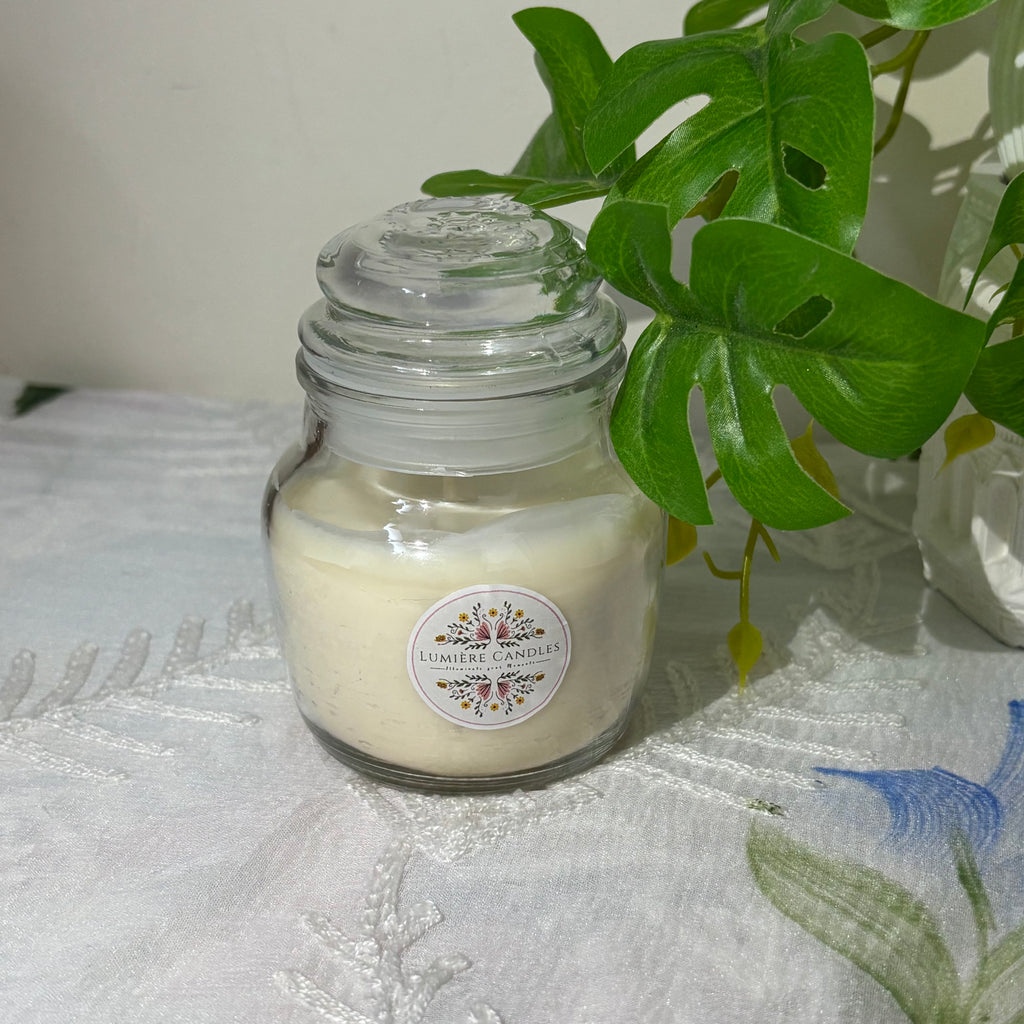 Curved Silhouette Glass Jar Candle