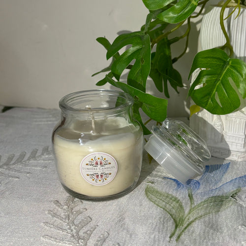 Curved Silhouette Glass Jar Candle