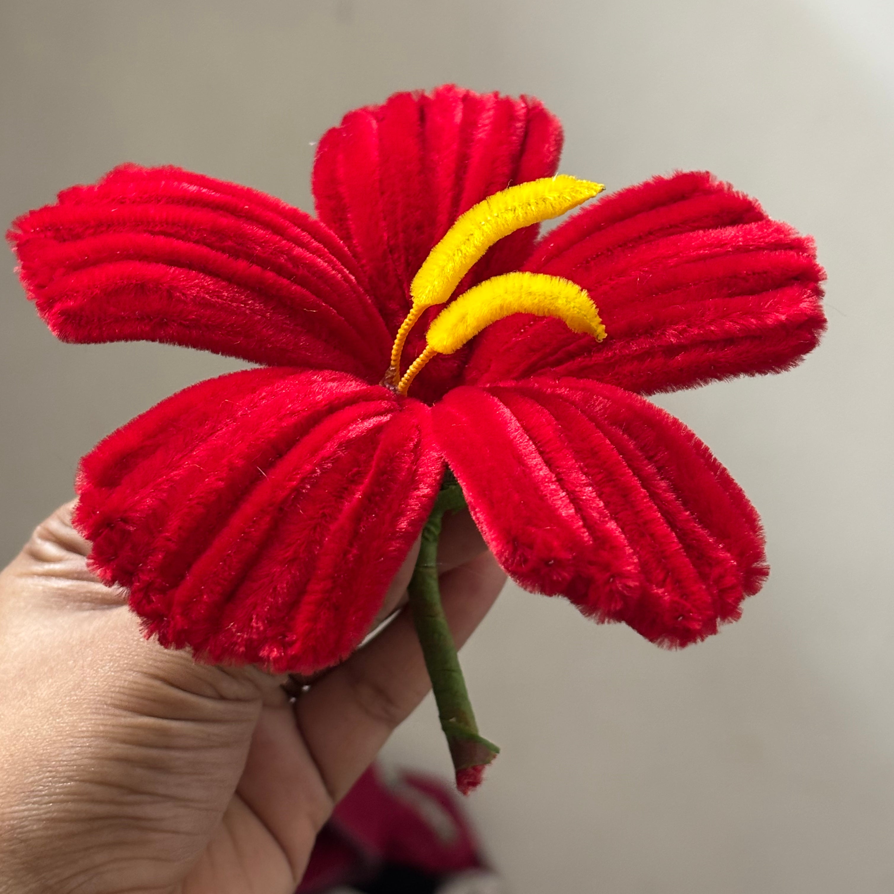 Red Hibiscus Flower - Large