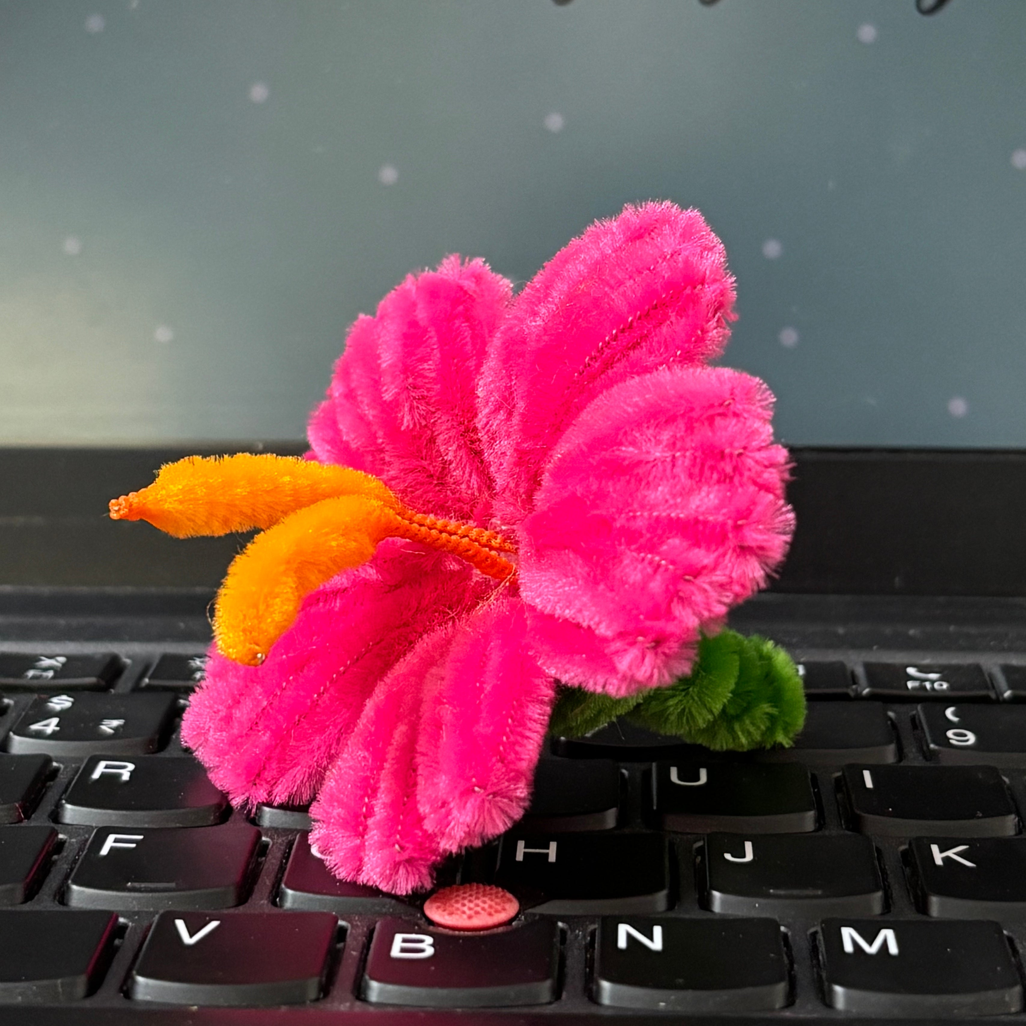Pink Hibiscus Flower - Small