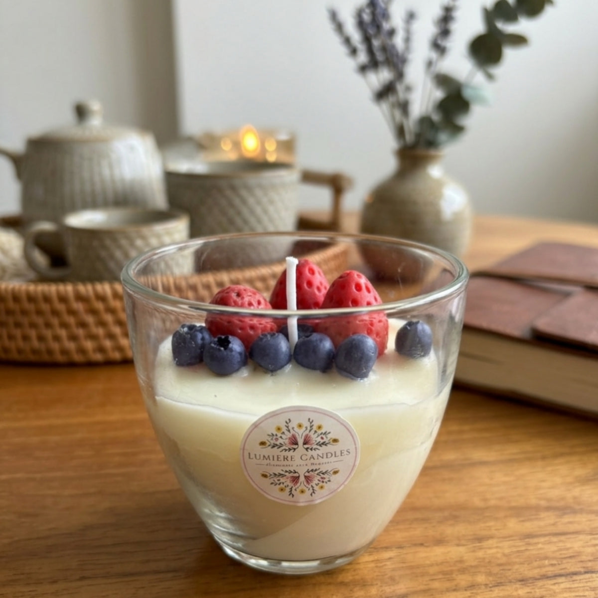 Yoghurt Dessert Glass Jar Candle